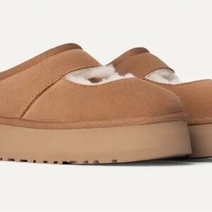 UGG Tan Women's Mules with Shearling